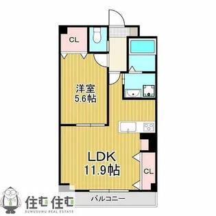 ファミール尺口【102号室】の間取り