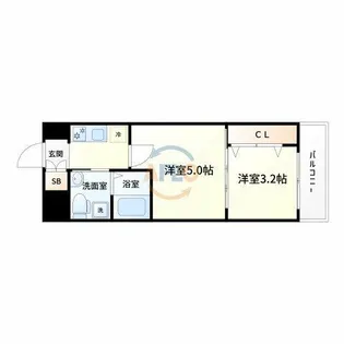 セレニテ江坂ルフレ【7階】の間取り
