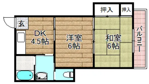 第12プロビナンス村橋【203号室】の間取り
