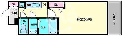 プレサンス天神橋ラ・デュアル【6階】の間取り