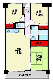 エクレール黒崎南【603号室】の間取り