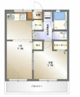 大谷マンション【1階】の間取り