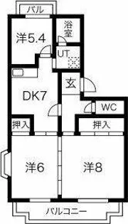 エクレール城並【3A号室】の間取り