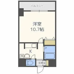 ラ・フォーレ東天満【6階】の間取り
