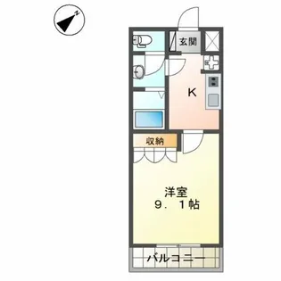 アムールハイツおおば【1階】の間取り