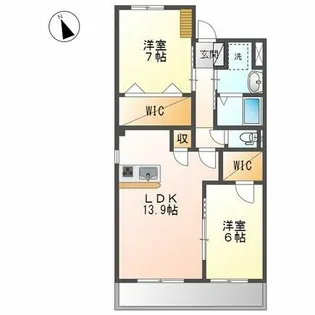 ウィッチ ヘーゼル【4階】の間取り