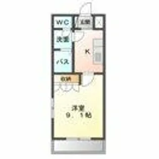 アムールハイツおおば【2階】の間取り