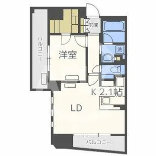 パークアクシス梅田【12階】の間取り