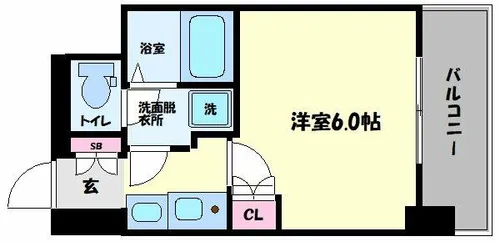 エステムプラザ梅田EAST【4階】の間取り