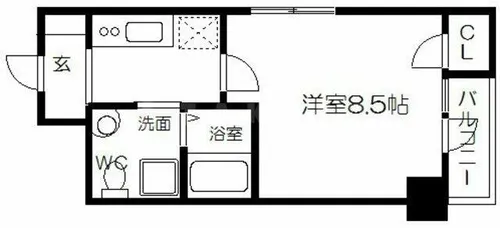 HS梅田EAST【7階】の間取り