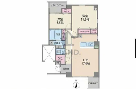SOLEiL六本松【6階】の間取り