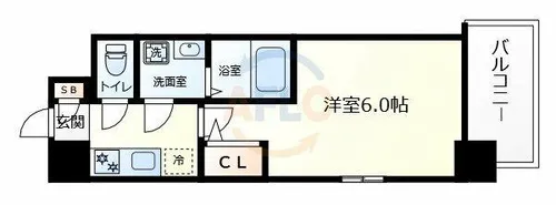 エスリードレジデンス梅田デュオ【10階】の間取り