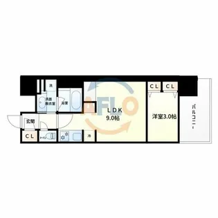 S-RESIDENCE天満橋ar【3階】の間取り