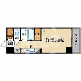 クレール東天満【4階】の間取り