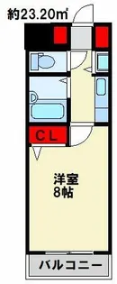Bergamotto吉野町【8階】の間取り