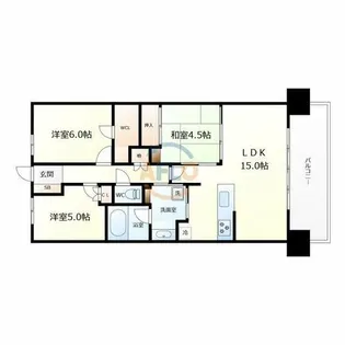 パークホームズノースゲートスクエア【15階】の間取り