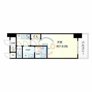 ブランシエスタ天満【7階】の間取り
