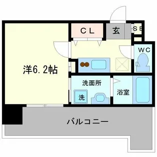 LUXE難波EAST【5階】の間取り