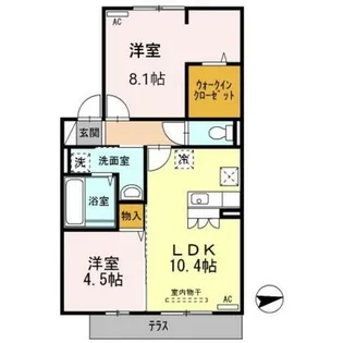 グランドゥール畷【1階】の間取り