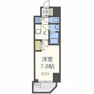 プレサンス梅田東ベータ【9階】の間取り