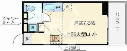 是空NAMBA NISHI【6階】の間取り