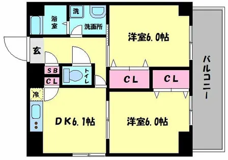 第Ⅱマンションアトラス【4階】の間取り