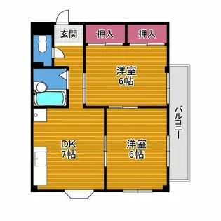 藤原マンション【4階】の間取り