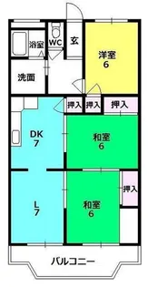 夙川ライムヴィラ【404号室】の間取り