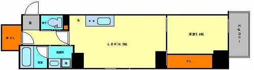 ARTFORM天満橋【14階】の間取り