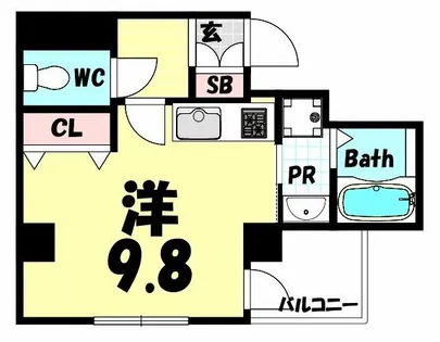 マイファーレ神戸【6階】の間取り