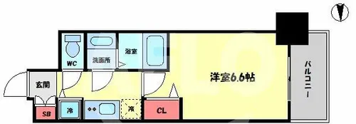 プレサンス天神橋ラ・デュアル【10階】の間取り