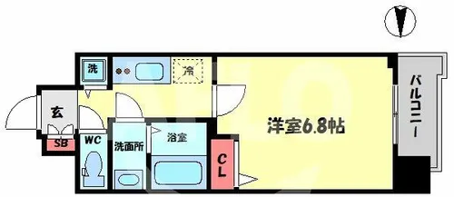 S-RESIDENCE天満Gracis【10階】の間取り