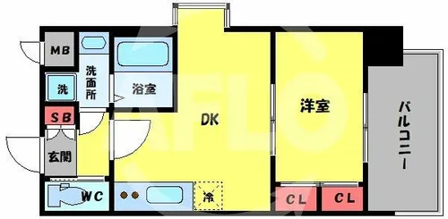 プライマル南森町【8階】の間取り