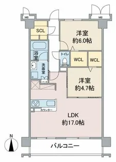 ウィステリアハウス【1階】の間取り