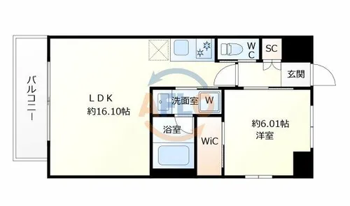 プレジオ梅田【11階】の間取り