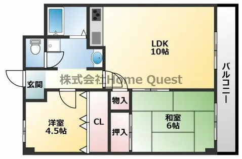 ギャレ近大前【4階】の間取り