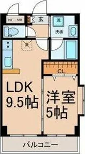 クオン千原【2階】の間取り