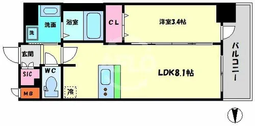 エステムコート梅田・天神橋Ⅳステーションフロント【2階】の間取り