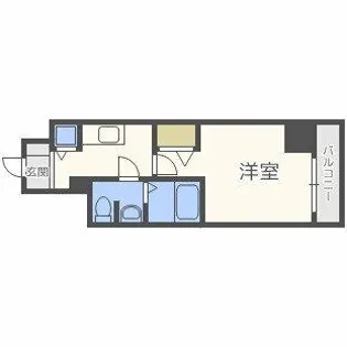 プレサンス梅田東ベータ【15階】の間取り