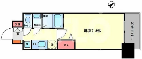 BPRレジデンス天満橋【7階】の間取り