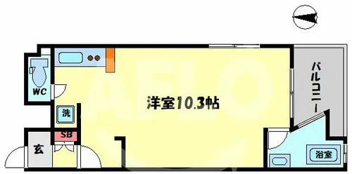 デュオグラン梅田東【4階】の間取り