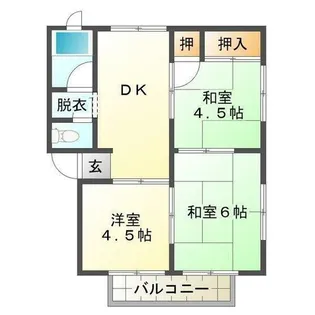 パールハイツ新野辺【7号室】の間取り