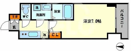 S-RESIDENCE福島Alovita【10階】の間取り