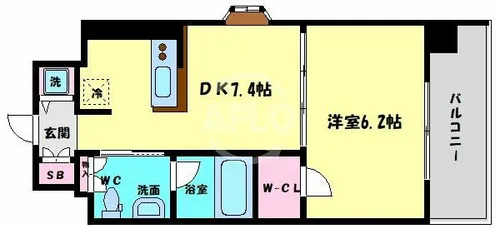 セイワパレス大阪城北【8階】の間取り