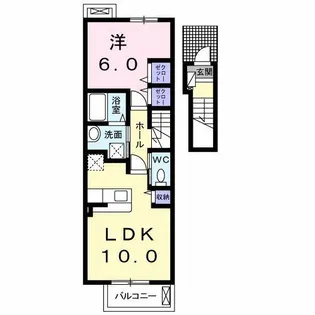 J・サクレ葛原Ⅱ【2階】の間取り