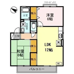 キャピタルコンフォール加古川【D-201号室】の間取り