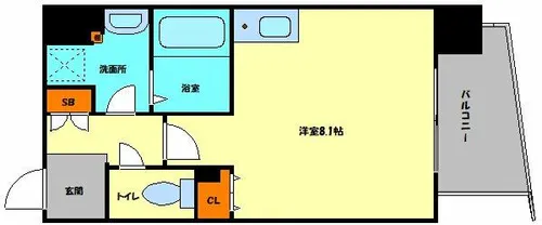エイペックス松屋町ヴァンデュール【5階】の間取り