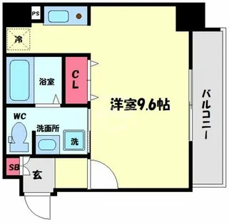 ダイドーメゾン大阪御堂筋【4階】の間取り