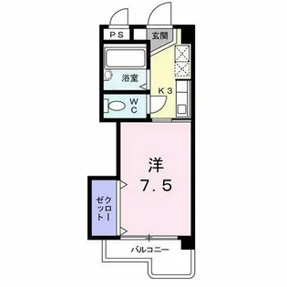 アビタシオン柳町【6階】の間取り