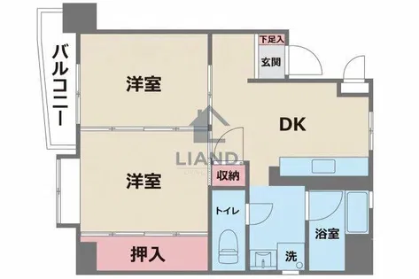 ハイツ三笠【407号室】の間取り